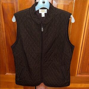 Talbots Brown Quilted Vest